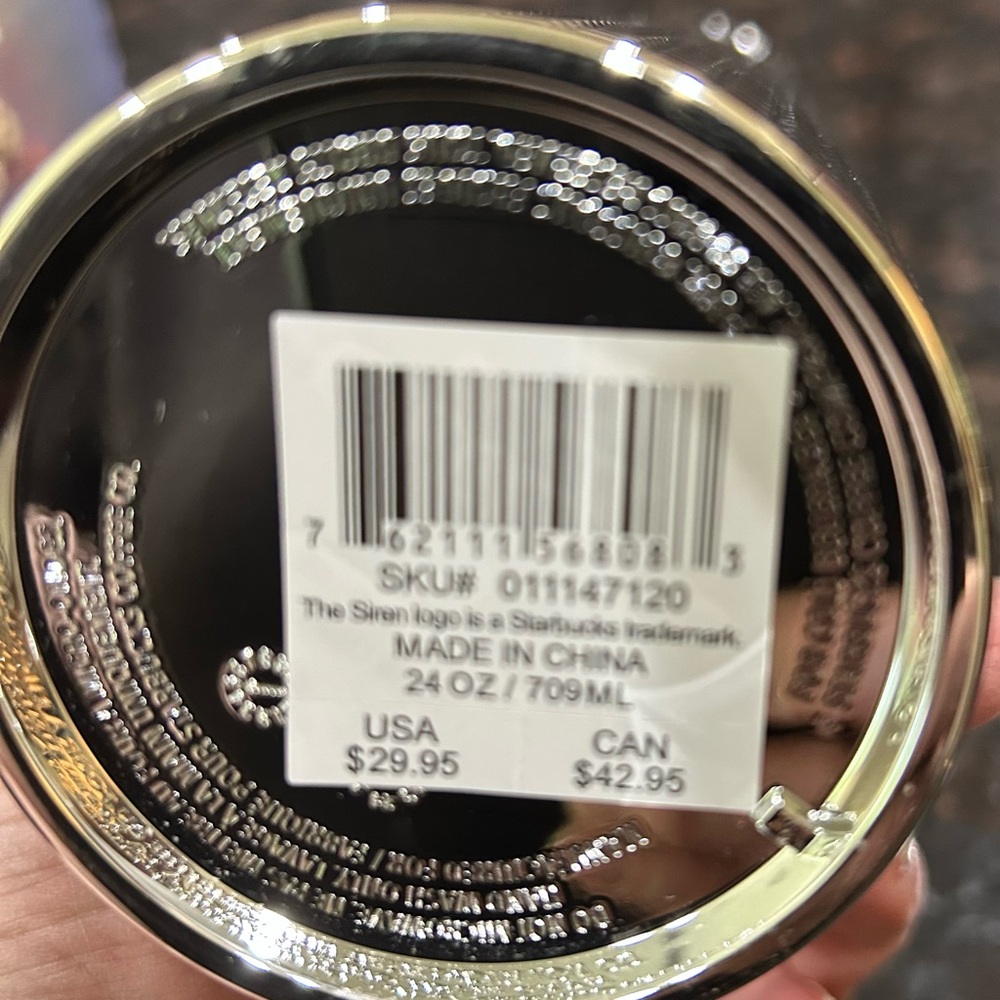 Starbucks Silver Disco Large Tumbler NEW - Picture 2 of 2